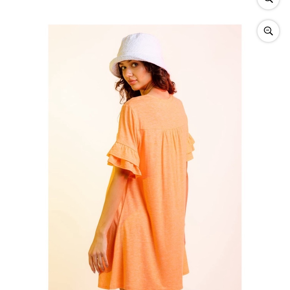 NWT New In Women’s Mango Ruffle Sleeve T-Shirt Dress, Size S - Picture 2 of 6
